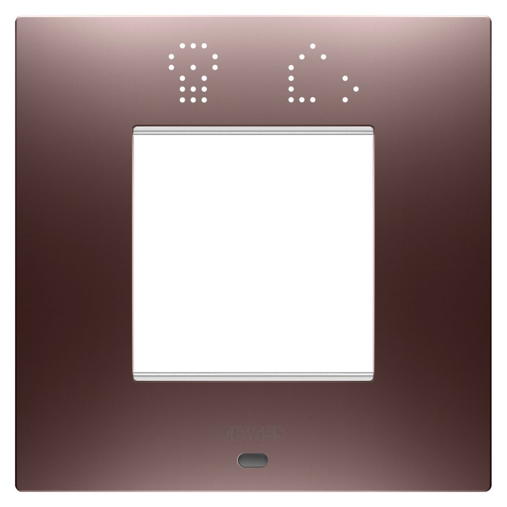  placca ego smart international - in tecnopolimero verniciato - 2 posti - rame - chorusmart
