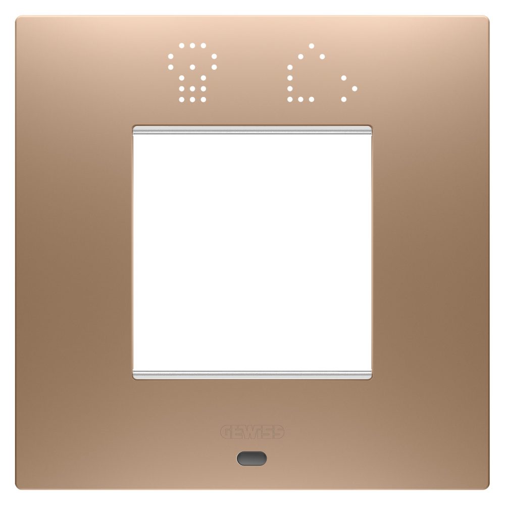  abdeckrahmen ego smart international - in lackiertem technopolymer - 2 module - weichkupfer - chorusmart