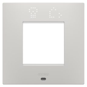 placa ego smart international - en tecnopolímero barnizado - 2 módulos - arcilla - chorusmart