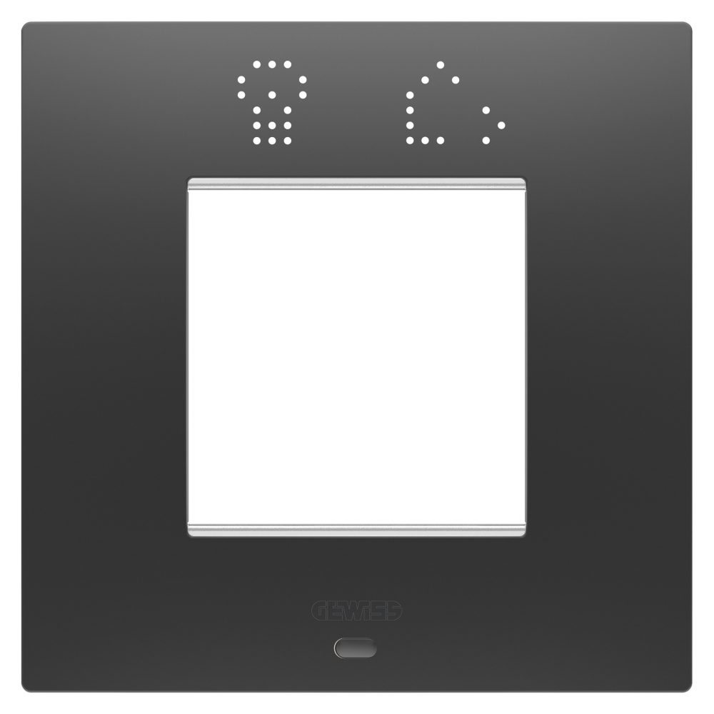  abdeckrahmen ego smart international - in lackiertem technopolymer - 2 module - schwarz satiniert - chorusmart