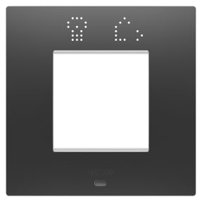 EGO SMART INTERNATIONAL PLATE - IN PAINTED TECHNOPOLYMER - 2 MODULES - SATIN BLACK - CHORUSMART