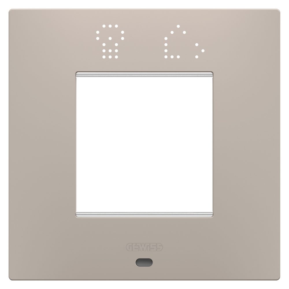  abdeckrahmen ego smart international - in lackiertem technopolymer - 2 module - dunkelsand - chorusmart