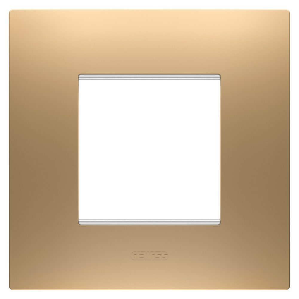  ego international plate - in painted technopolymer - 2 modules - gold - chorusmart