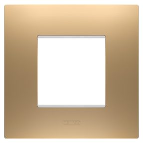 mezinárodní rámeček ego – z technopolymeru opatřeného nátěrem – 2 moduly – zlatá – chorusmart