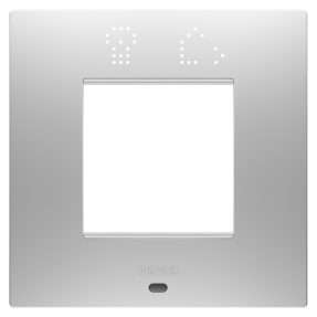 placa ego smart international - en tecnopolímero barnizado - 2 módulos - gris magnético - chorusmart