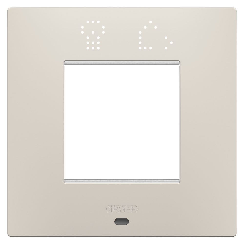  abdeckrahmen ego smart international - in lackiertem technopolymer - 2 module - naturbeige - chorusmart