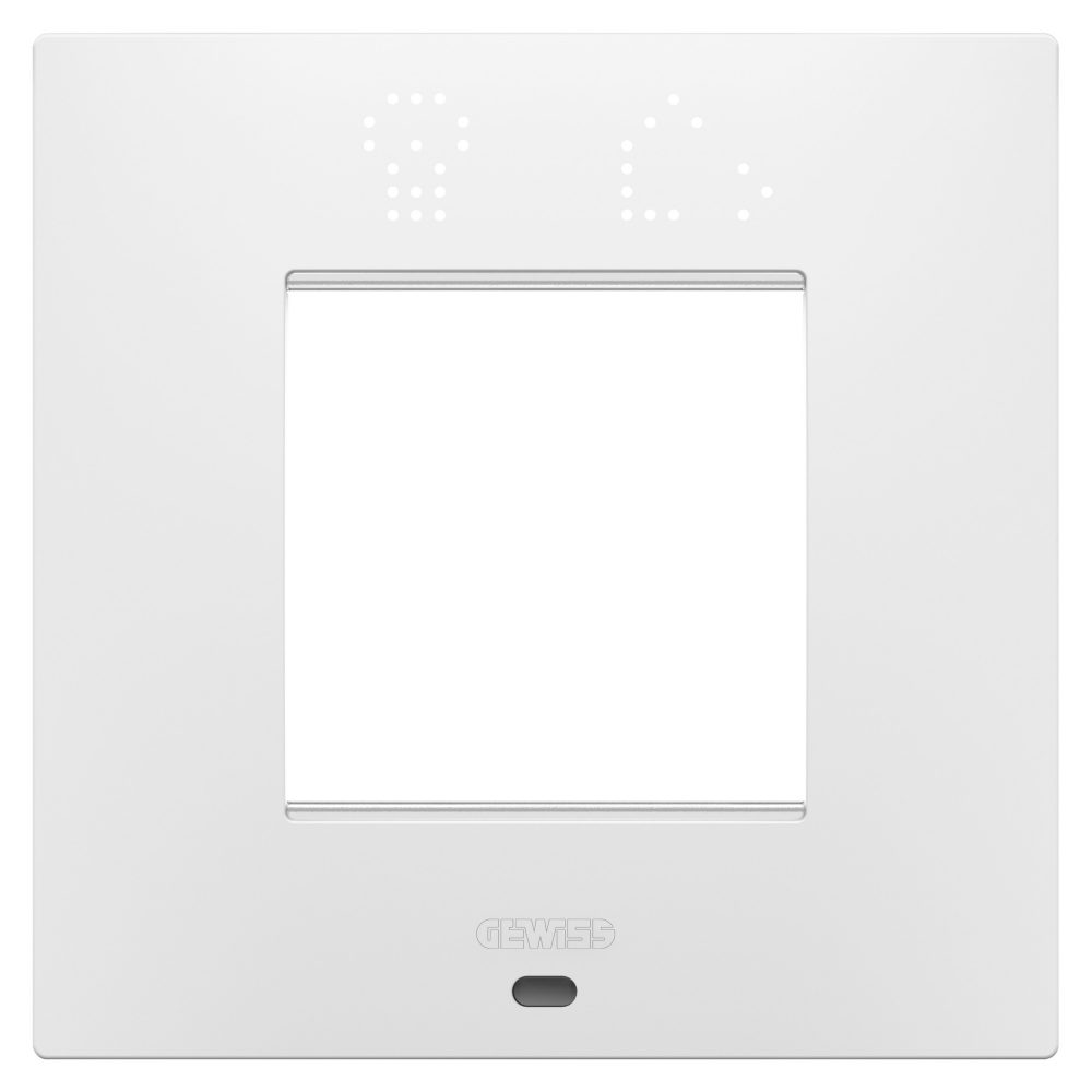  ego smart international plate - in painted technopolymer - 2 modules - satin white - chorusmart