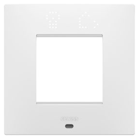 placa ego smart international - en tecnopolímero barnizado - 2 módulos - blanco satinado - chorusmart