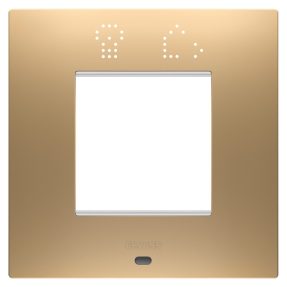 EGO SMART INTERNATIONAL PLATE - IN PAINTED TECHNOPOLYMER - 2 MODULES - GOLD - CHORUSMART