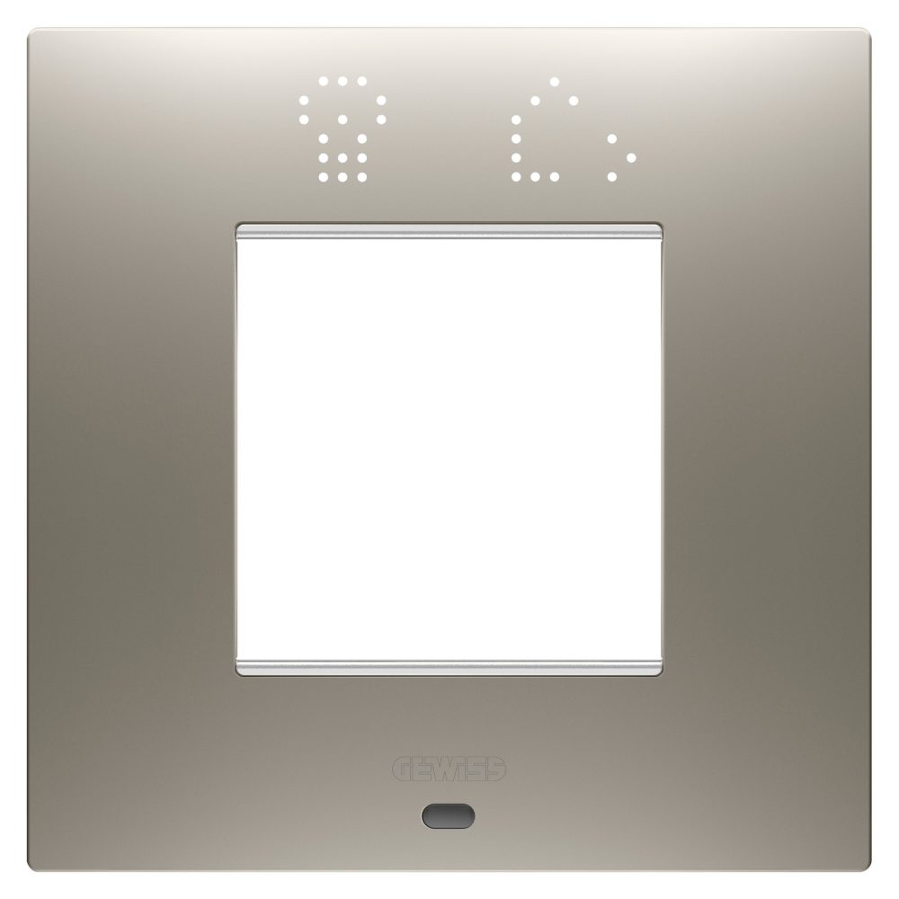  plaque ego smart - en technopolymère peint - 2 modules - acier - chorusmart