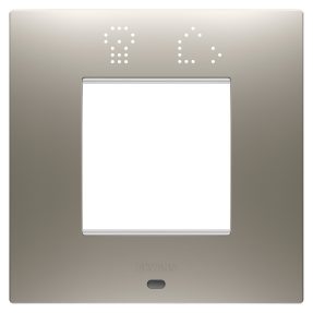 placa ego smart international - en tecnopolímero barnizado - 2 módulos - acero - chorusmart