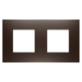 PLAQUE EGO - EN TECHNOPOLYMÈRE PEINT - 2+2 MODULES HORIZONTAUX - TEINTE MARRON - CHORUSMART