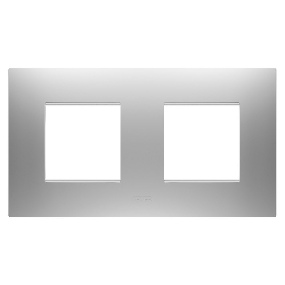  ego international plate - in painted technopolymer - 2+2 modules horizontal - magnetic gray - chorusmart