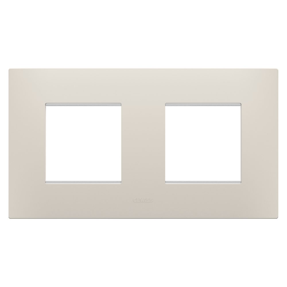  ego international plate - in technopolymer - 2+2 modules horizontal - natural beige - chorusmart