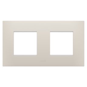 mezinárodní rámeček ego – z technopolymeru – 2+2 moduly vodorovné – přírodní béžová – chorusmart