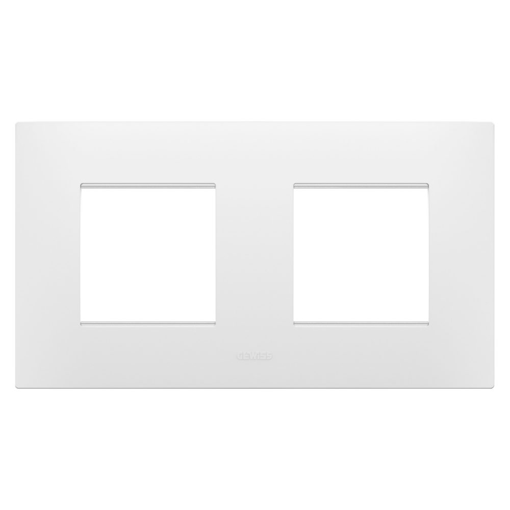 abdeckrahmen ego international - in technopolymer - 2+2 module horizontal - weiss satiniert - chorusmart