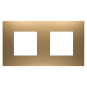 mezinárodní rámeček ego – z technopolymeru opatřeného nátěrem – 2+2 moduly vodorovné – zlatá – chorusmart