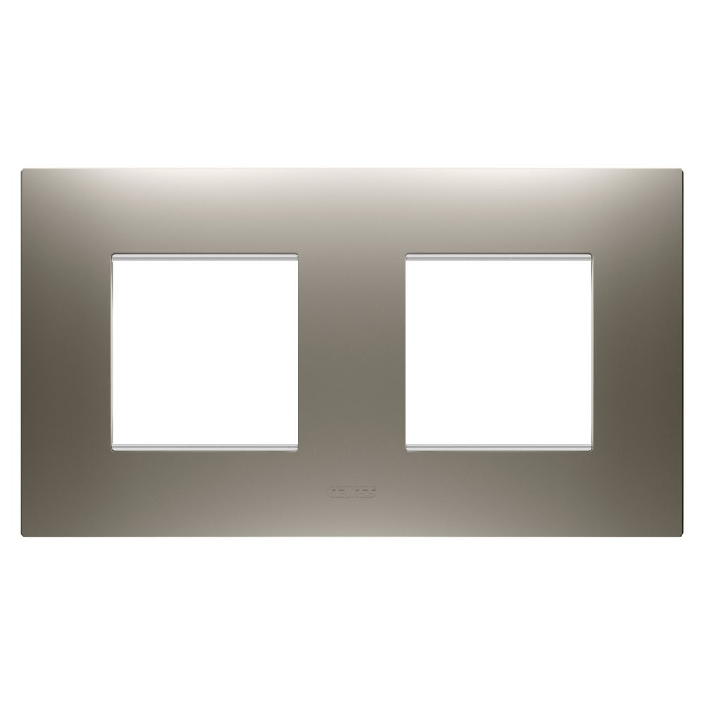  ego international plate - in painted technopolymer - 2+2 modules horizontal - steel - chorusmart