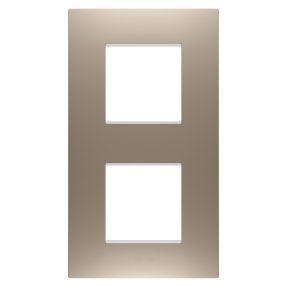 mezinárodní rámeček ego – z technopolymeru opatřeného nátěrem – 2+2 moduly svislé – světlý bronz – chorusmart