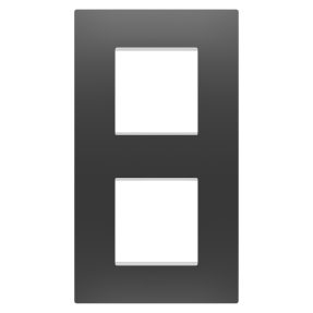 mezinárodní rámeček ego – z technopolymeru – 2+2 moduly svislé – matná černá – chorusmart