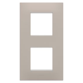 rámeček ego international – z technopolymeru – 2+2 moduly svislé – tmavě písková – chorusmart