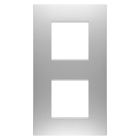 mezinárodní rámeček ego – z technopolymeru opatřeného nátěrem – 2+2 moduly svislé – magnetická šedá – chorusmart