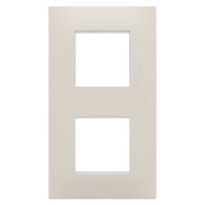 mezinárodní rámeček ego – z technopolymeru – 2+2 moduly svislé – přírodní béžová – chorusmart