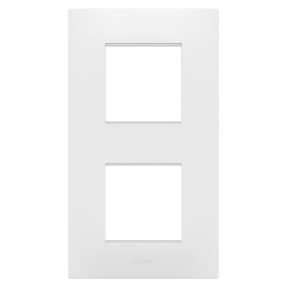 mezinárodní rámeček ego – z technopolymeru – 2+2 moduly svislé – matná bílá – chorusmart