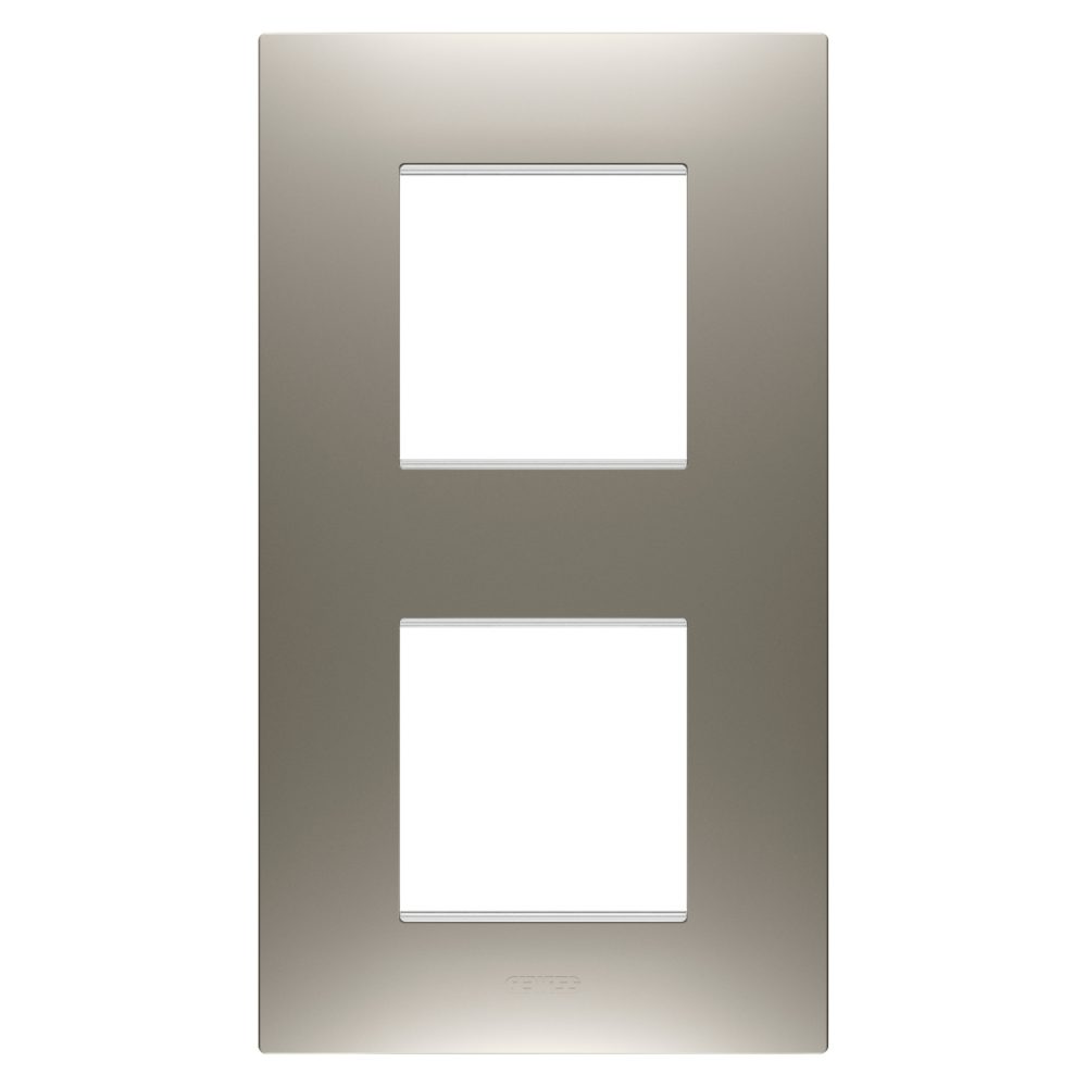 ego international plate - in painted technopolymer - 2+2 modules vertical - steel - chorusmart