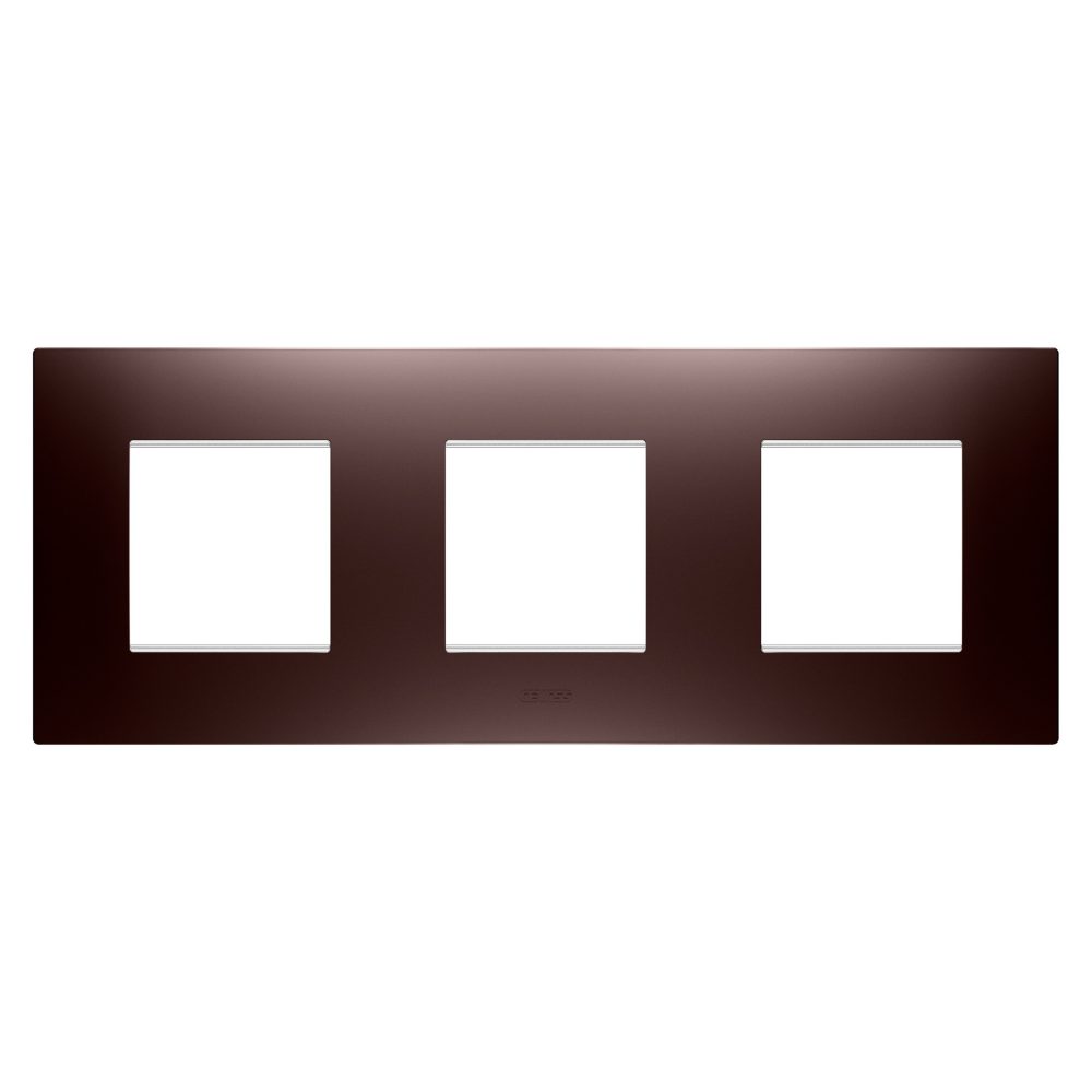 abdeckrahmen ego international - in lackiertem technopolymer - 2+2+2 module horizontal - kupfer - chorusmart