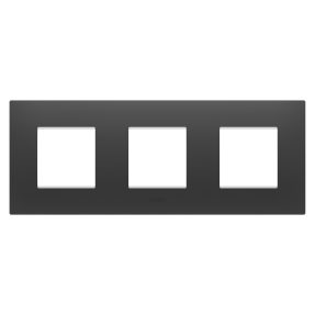 mezinárodní rámeček ego – z technopolymeru – 2+2+2 moduly vodorovné – matná černá – chorusmart