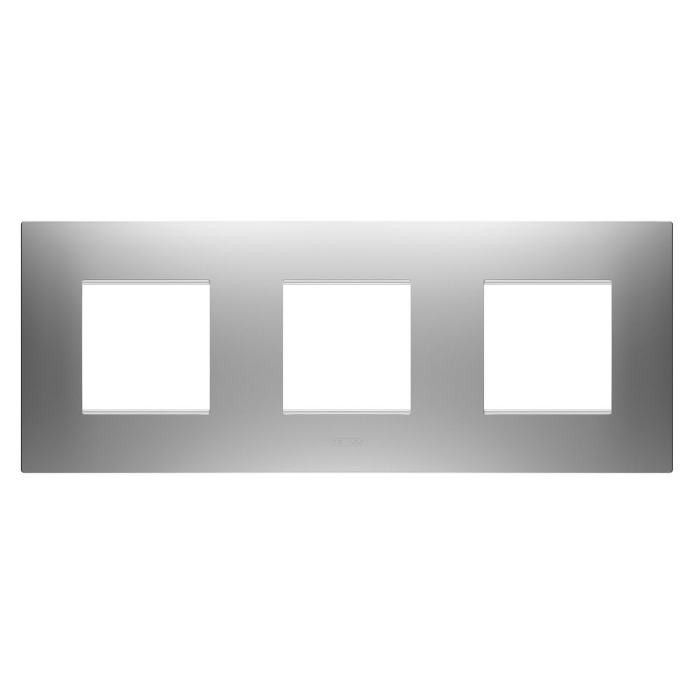  abdeckrahmen ego international - in lackiertem technopolymer - 2+2+2 module horizontal - magnetisch grau - chorusmart