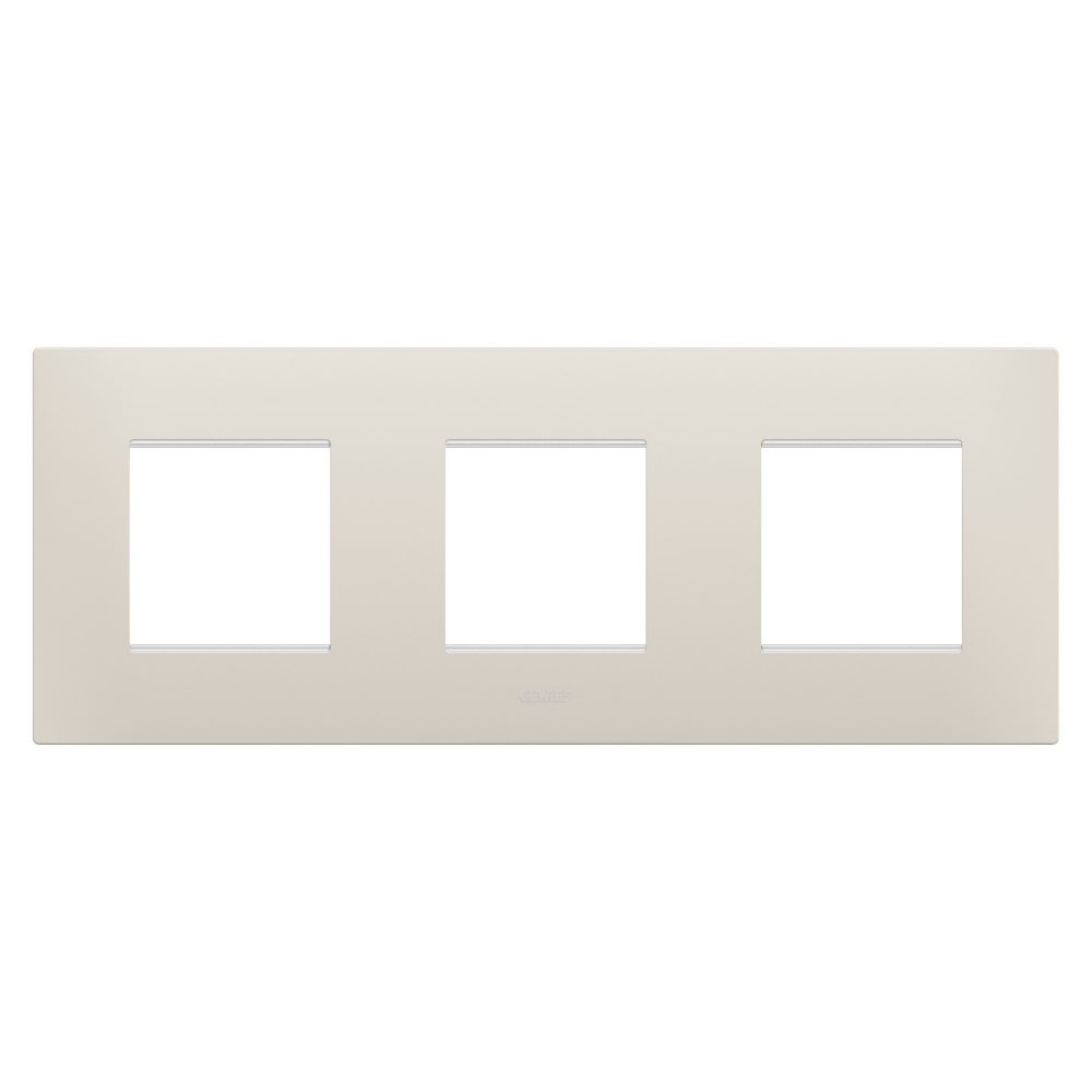  abdeckrahmen ego international - in technopolymer - 2+2+2 module horizontal - naturbeige - chorusmart