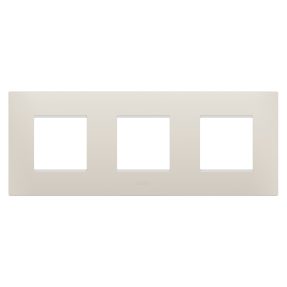 mezinárodní rámeček ego – z technopolymeru – 2+2+2 moduly vodorovné – přírodní béžová – chorusmart