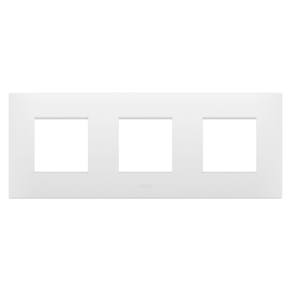  abdeckrahmen ego international - in technopolymer - 2+2+2 module horizontal - weiss satiniert - chorusmart