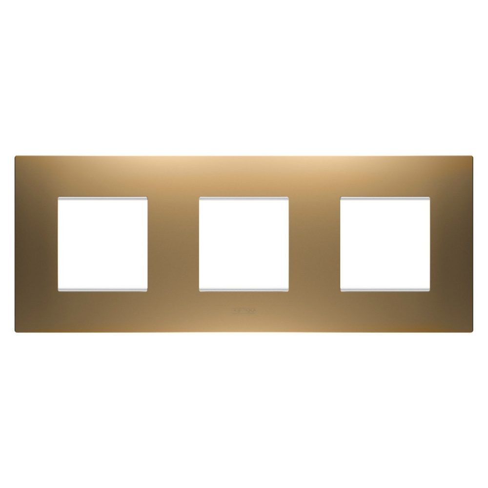  EGO INTERNATIONAL PLATE - IN PAINTED TECHNOPOLYMER - 2+2+2 MODULES HORIZONTAL - GOLD - CHORUSMART