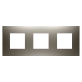 mezinárodní rámeček ego – z technopolymeru opatřeného nátěrem – 2+2+2 moduly vodorovné – ocel – chorusmart