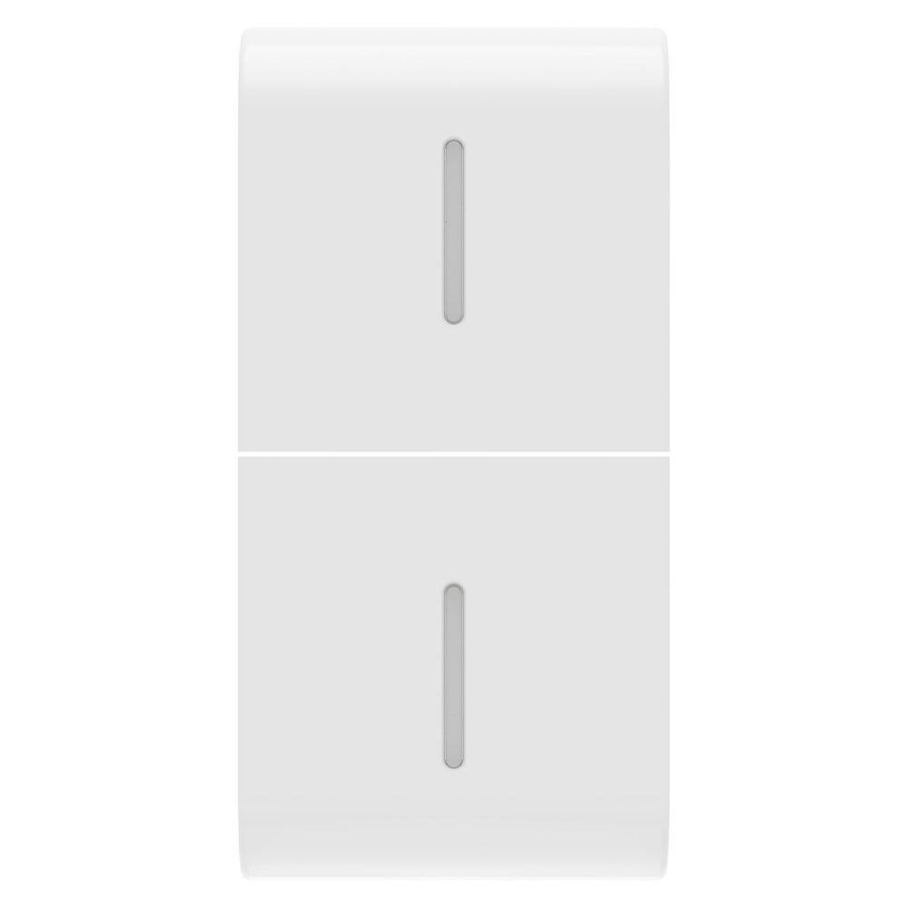  touche interchangeable pour interrupteurs axiaux - avec 2 diffuseurs - 1 module - blanc brillant - chorusmart