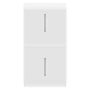 VYMĚNITELNÉ TLAČÍTKO PRO AXIÁLNÍ POVELY – SE 2 DIFUZÉRY – 1 MODUL – LESKLÁ BÍLÁ – CHORUSMART