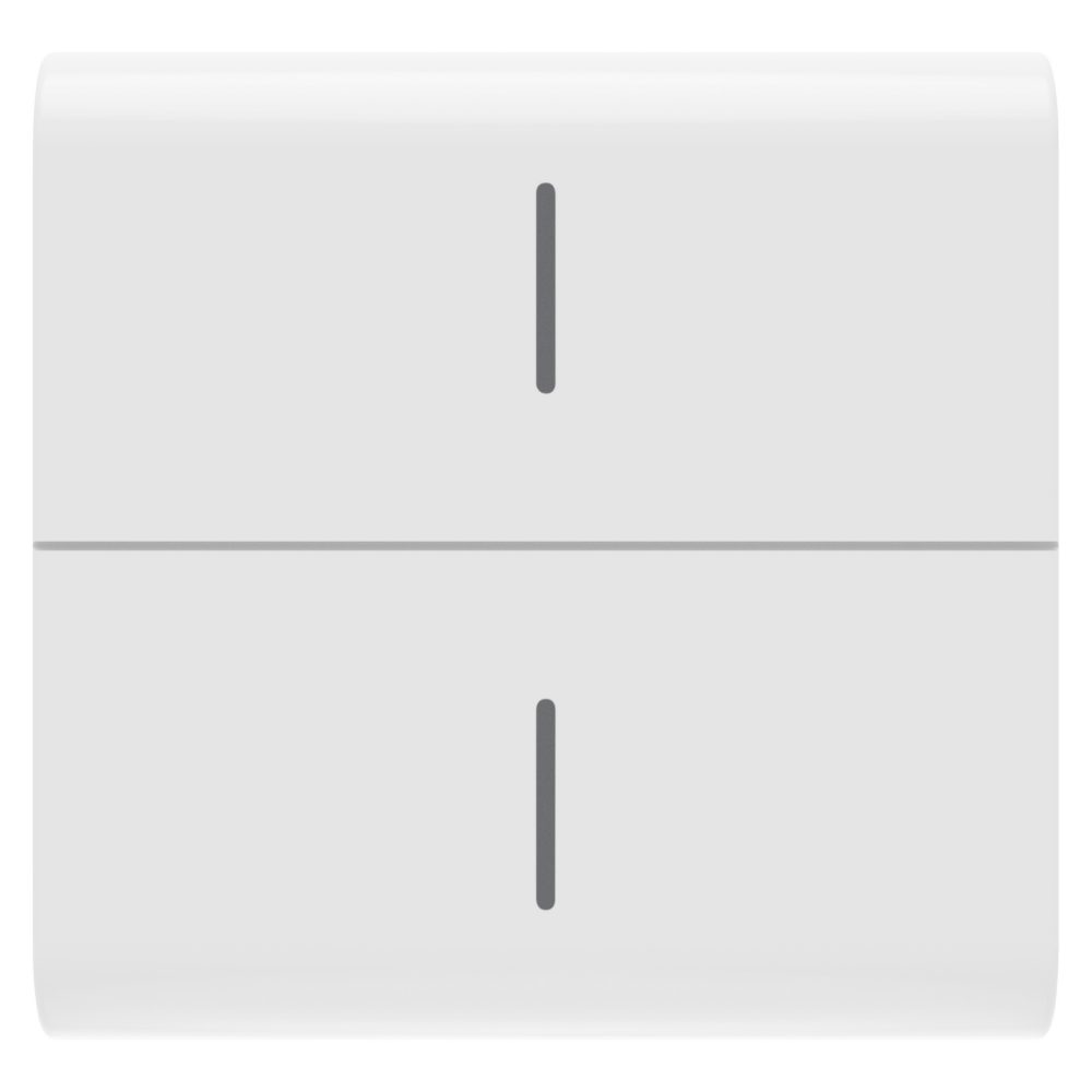  replaceable button key for eco connected push button - 2 modules - glossy white - chorusmart