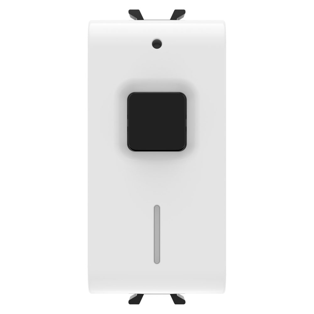  connected switch actuator with energy measurement - 100-240 v ac 50/60 hz - no 16a (ac1) 240 v ac - 1 modulo - glossy white - chorusmart
