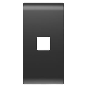 touche interchangeable pour interrupteurs axiaux - à compléter avec des lentilles - 1 module - noir satin - chorusmart