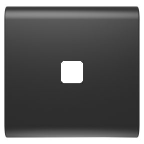 touche interchangeable pour interrupteurs axiaux - à compléter avec des lentilles - 2 modules - noir satin - chorusmart