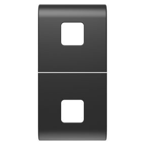 touche interchangeable pour interrupteurs axiaux - à compléter avec 2 lentilles - 1 module - noir satin - chorusmart