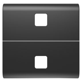 touche interchangeable pour interrupteurs axiaux - à compléter avec 2 lentilles - 2 modules - noir satin - chorusmart