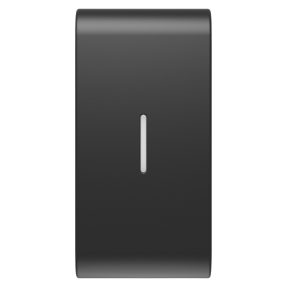 touche interchangeable pour interrupteurs axiaux - avec diffuseur - 1 module - noir satin - chorusmart