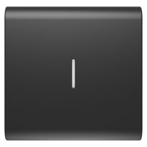 touche interchangeable pour interrupteurs axiaux - avec diffuseur - 2 modules - noir satin - chorusmart