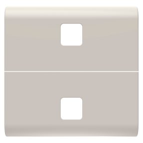 BUTON ÎNLOCUIBIL PENTRU COMENZI AXIALE - A SE COMPLETA CU 2 LENTILE - 2 MODULE - SATIN NATURAL BEJ - CHORUSMART