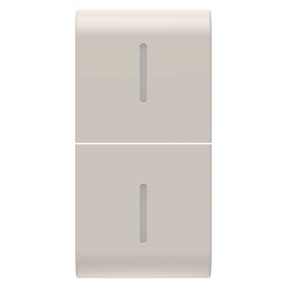 BUTON ÎNLOCUIBIL PENTRU COMENZI AXIALE - CU 2 DIFUZOARE - 1 MODUL - SATIN NATURAL BEJ - CHORUSMART