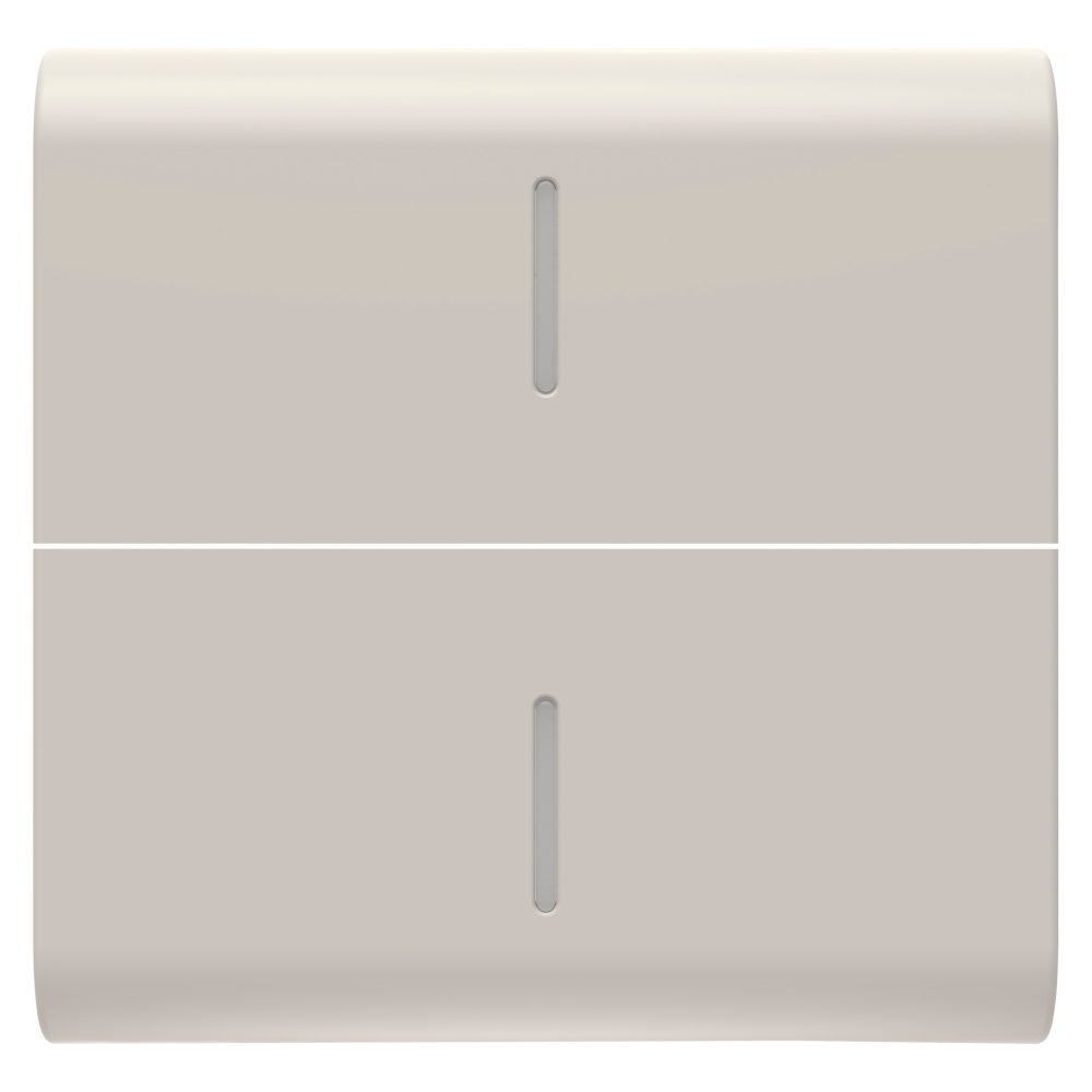  replaceable button key for axial commands - with 2 diffusers - 2 modules - satin natural beige - chorusmart